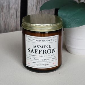 Saffron Jasmine LEOBEN Candle in Brown Glass with Gold Lid